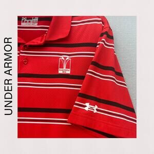 Under Armour Blackwolf Run Red Golf Polo
